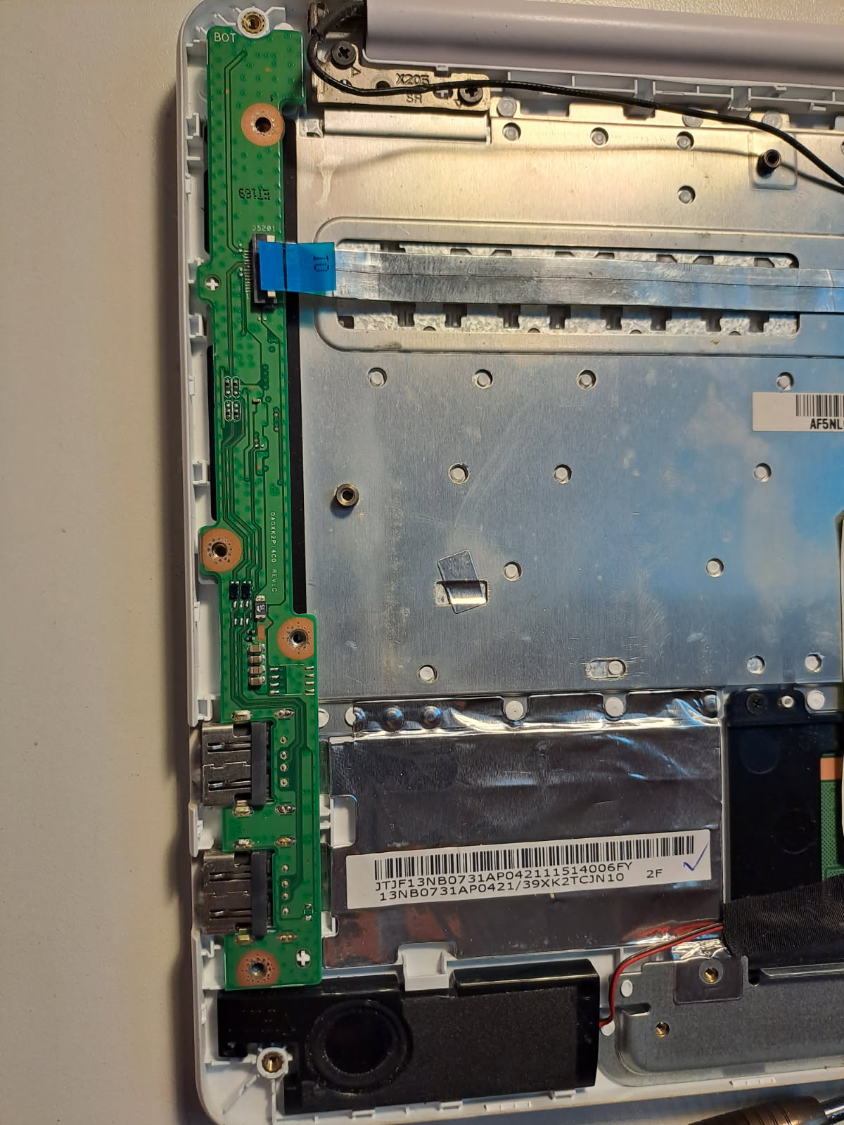 Keyboard disassembled